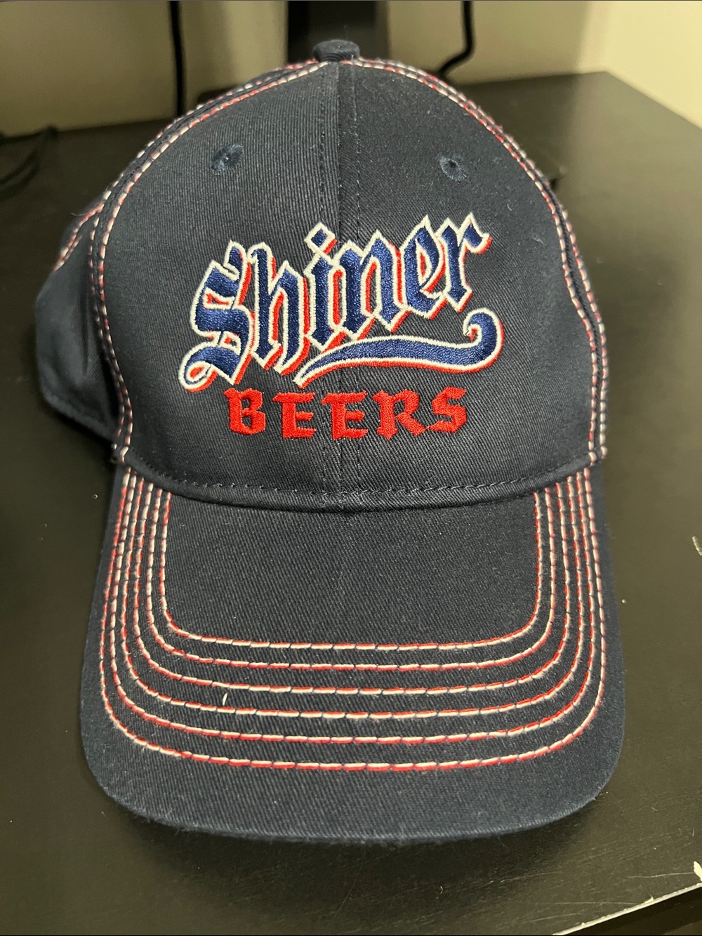 Shiner Beers Navy Embroidered Baseball Cap